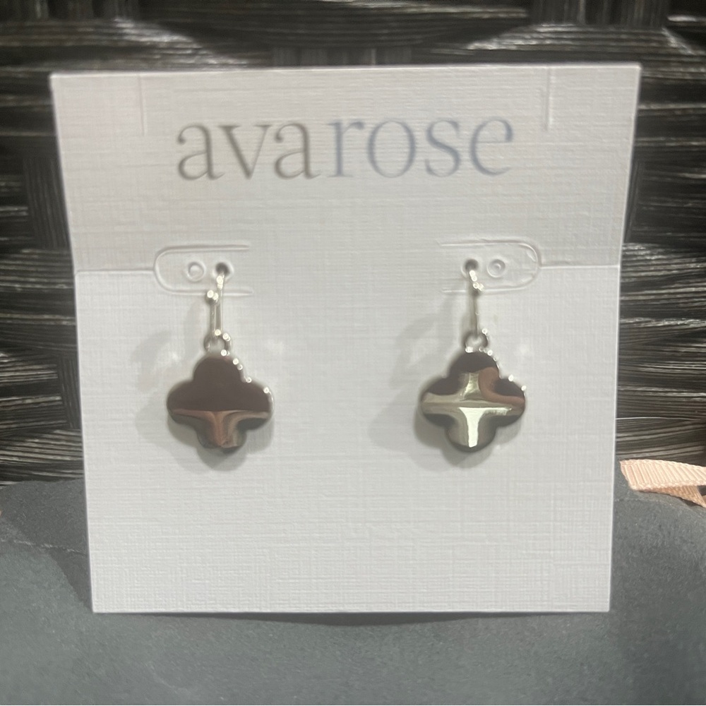 Ava Rose silver drop Motif Moroccan style drop earrings, silver, Rocksbox. NWT